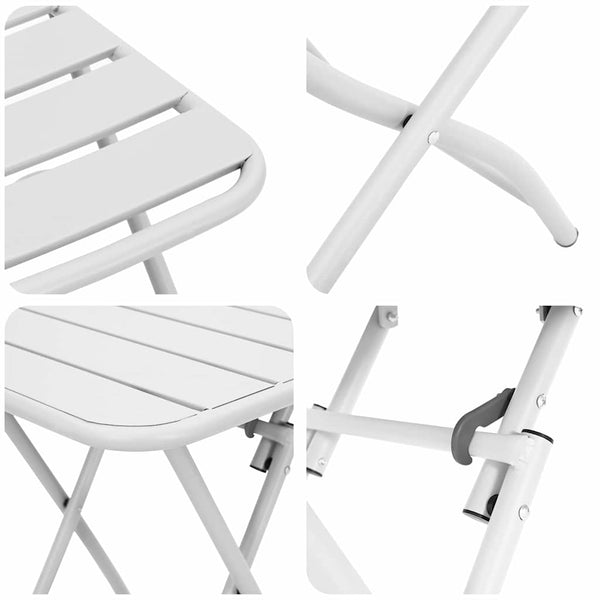 Bistrosetti 3 pcs Valkoinen Teräs