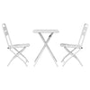 Bistrosetti 3 pcs Valkoinen Teräs