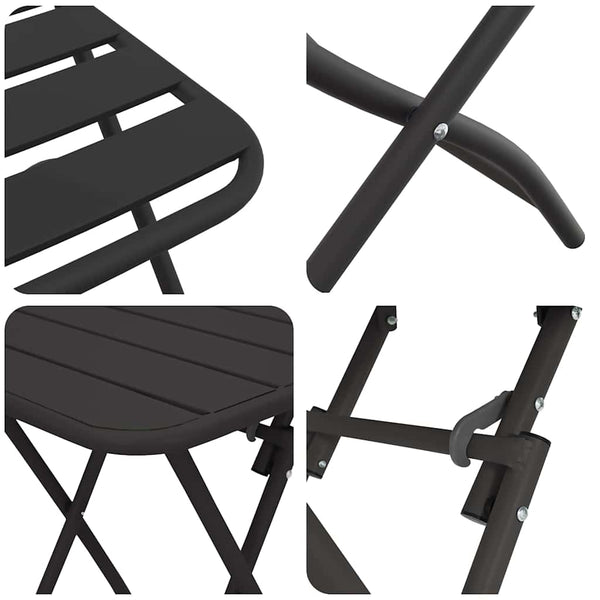 Bistrosetti 3 pcs Antrasiitti Teräs