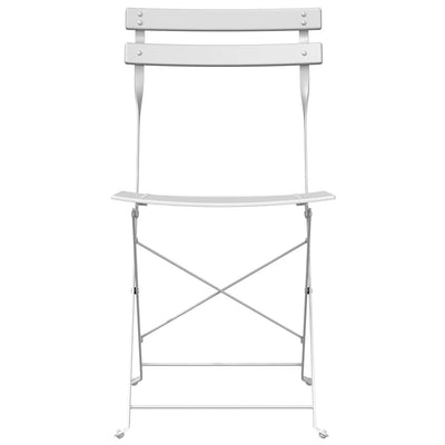 Valkoinen puutarhan kokoontaitettava tuoli Mercur 42x46x82cm (2 pcs)