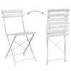 Valkoinen puutarhan kokoontaitettava tuoli Mercur 42x46x82cm (2 pcs)