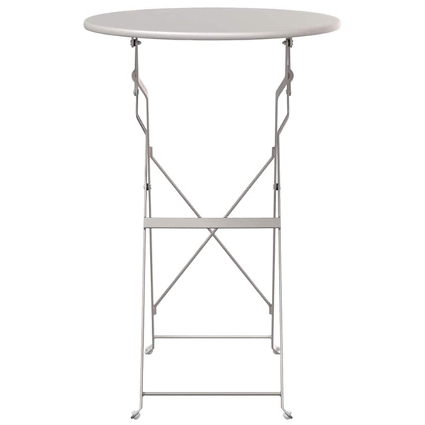 Bistropöytä Beige Ø 50 x 71 cm Jauhemaalattu teräs