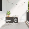 Käytännöllinen Bistro-setti 3 pcs Valkoinen Teräs