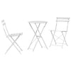 Käytännöllinen Bistro-setti 3 pcs Valkoinen Teräs