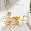 Käytännöllinen Bistro-setti 3 pcs Sinapinkeltainen Teräs