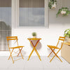 Käytännöllinen Bistro-setti 3 pcs Sinapinkeltainen Teräs
