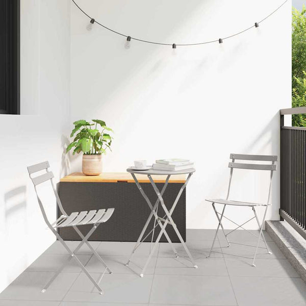 Käytännöllinen Bistro-setti 3 pcs Beige Teräs