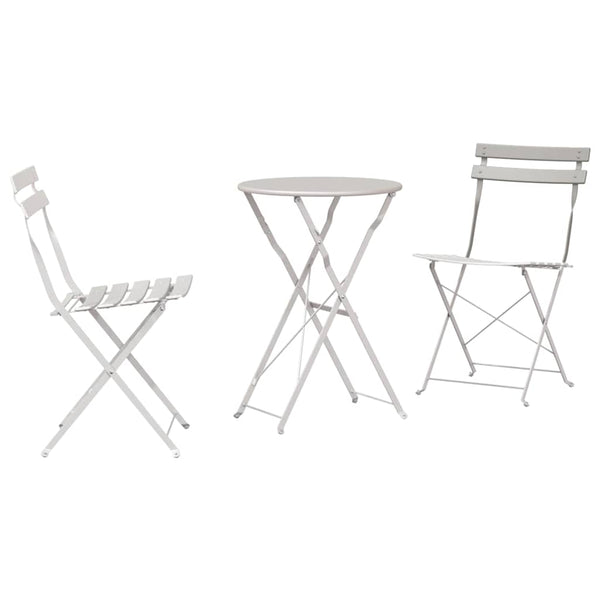 Käytännöllinen Bistro-setti 3 pcs Beige Teräs