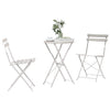 Käytännöllinen Bistro-setti 3 pcs Beige Teräs