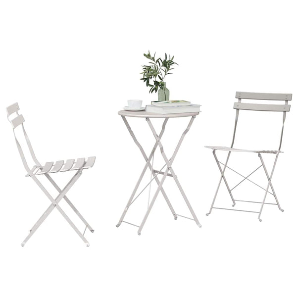 Käytännöllinen Bistro-setti 3 pcs Beige Teräs