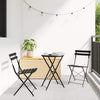 Käytännöllinen Bistro-setti 3 pcs Antrasiitti Teräs