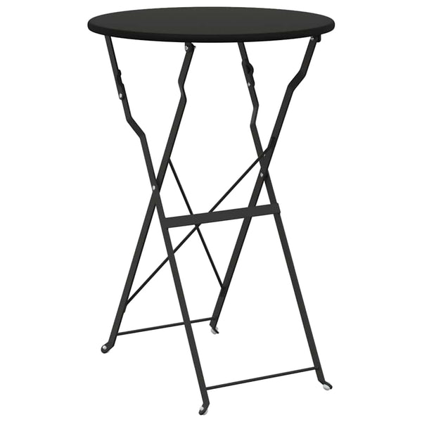 Käytännöllinen Bistro-setti 3 pcs Antrasiitti Teräs