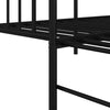 Mustalla teräksellä varustettu päivävuoteen runko päädyllä 80 x 200 cm