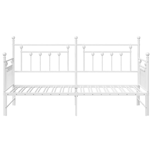 Päivävuoteen runko päätyllä Valkoinen 2FT6 Small Single Teräs