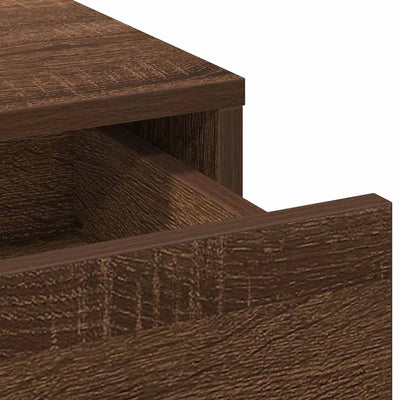 Ruskea tammi meikkipöytä peilillä Bradeanu 50x41x135cm (puinen)