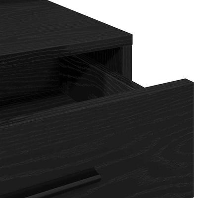 Musta tammi meikkipöytä hyllyllä Silvieta 79x41x135cm (puinen)