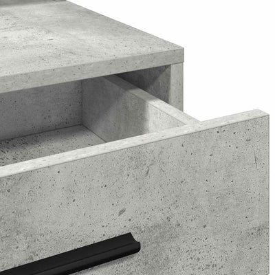 Betoninharmaa meikkipöytä Aftanase 79x41x135cm (puinen)