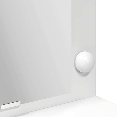 Valkoinen meikkipöytä hyllyllä Razim 100x41x135cm (puinen)