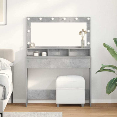 Betoninharmaa meikkipöytä Ciohodaru 100x41x135cm (puinen)