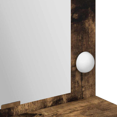 Savupähkinä meikkipöytä hyllyllä Modugmio 100x41x135cm (puinen)