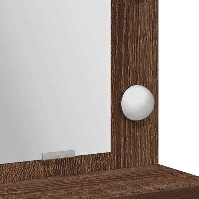 Ruskea tammi meikkipöytä hyllyllä Eulalie 79x41x135cm (puinen)