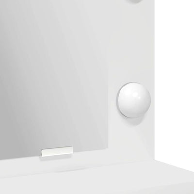 Valkoinen meikkipöytä hyllyllä Pichiredin 50x41x135cm (puinen)