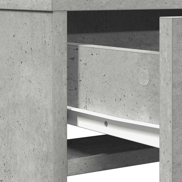 Kampaustaso Betoninharmaa 50 x 41 x 140 cm Tekninen puu