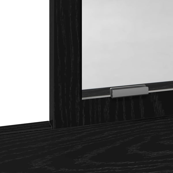 Kampaustaso hyllyllä Musta tammi 79 x 41 x 140 cm Tekninen puu