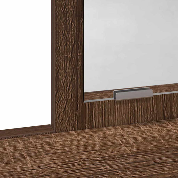 Kampaustaso hyllyllä Ruskea tammi 79 x 41 x 140 cm Tekninen puu