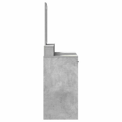 Kampaustaso Betoninharmaa 100 x 41 x 140 cm Tekninen puu