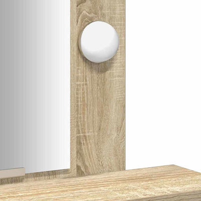 Ruskea meikkipöytä peilillä Zlatiborca 50x41x140cm (puinen)