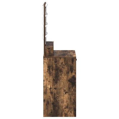 Ruskea meikkipöytä peilillä Danyell 50x41x140cm (puinen)