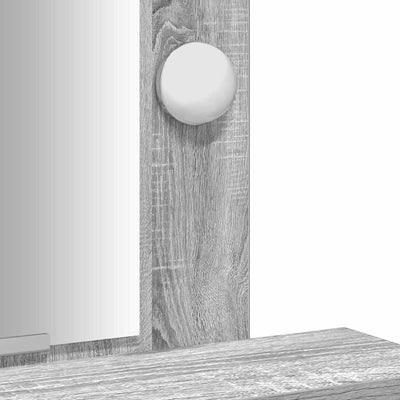 Harmaa meikkipöytä peilillä Comerciala 50x41x140cm (puinen)