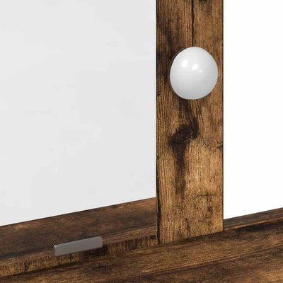 Ruskea meikkipöytä peilillä Crenicean 79x41x140cm (puinen)