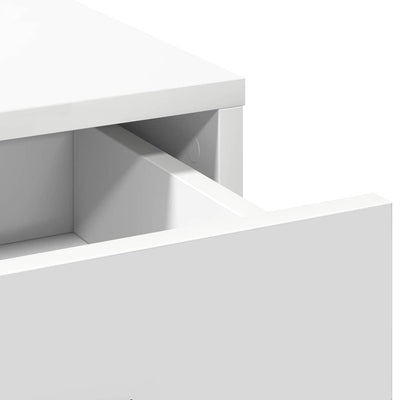 Valkoinen meikkipöytä peilillä Hrisica 100x41x140cm (puinen)