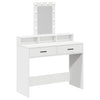 Valkoinen meikkipöytä peilillä Hrisica 100x41x140cm (puinen)