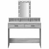 Harmaa meikkipöytä peilillä Mostafa 100x41x140cm (puinen)