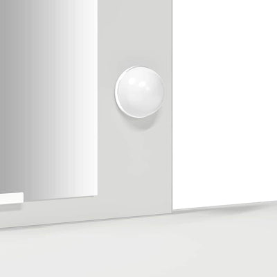 Valkoinen meikkipöytä ovella Creostean 102x33x135cm (puinen)