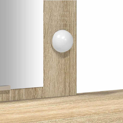 Ruskea meikkipöytä ovella Eugenn 102x33x135cm (puinen)