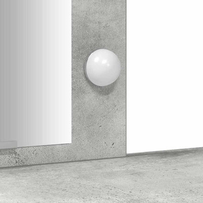 Vaaleanharmaa meikkipöytä ovella Cassius 102x33x135cm (puinen)