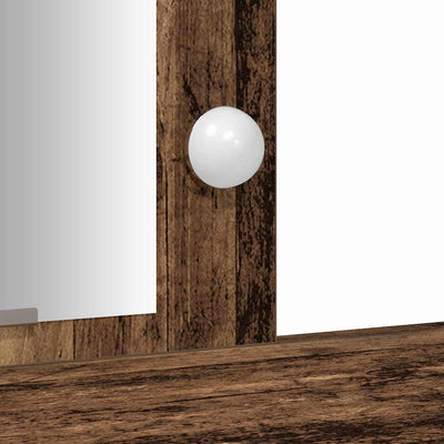 Ruskea meikkipöytä ovella Bartalis 102x33x135cm (puinen)