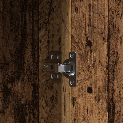 Ruskea meikkipöytä ovella Bartalis 102x33x135cm (puinen)