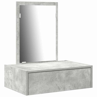 Meikkipöytä laatikon kanssa Harmaa 60 x 40 x 70 cm Tekninen puu