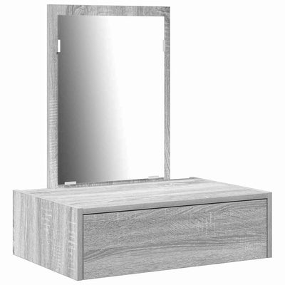 Meikkipöytä laatikon kanssa Harmaa 60 x 40 x 70 cm Tekninen puu