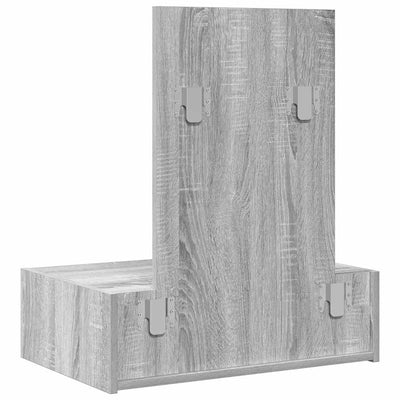 Meikkipöytä laatikon kanssa Harmaa 60 x 40 x 70 cm Tekninen puu