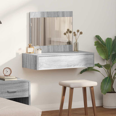 Meikkipöytä laatikon kanssa Harmaa 83 x 40 x 70 cm Tekninen puu
