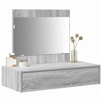 Meikkipöytä laatikon kanssa Harmaa 83 x 40 x 70 cm Tekninen puu