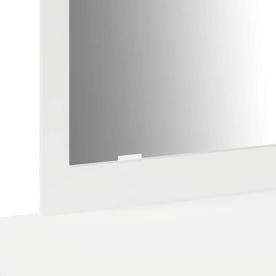 Valkoinen meikkipöytä peilillä Nanette 100x40x70cm (puinen)