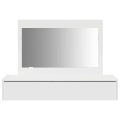 Valkoinen meikkipöytä peilillä Nanette 100x40x70cm (puinen)