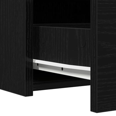 Musta meikkipöytä laatikon kanssa Naqib 100x40x70cm (puinen)